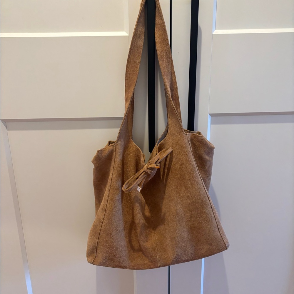 Zara suede slouch bag